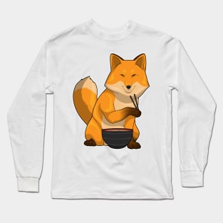 Fox Ramen Bowl Long Sleeve T-Shirt